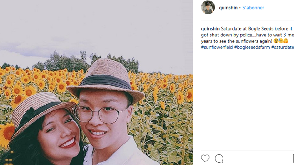 Un couple de chanceux arrivés avant que la police ne ferme le lieu ©Quinshin/Instagram